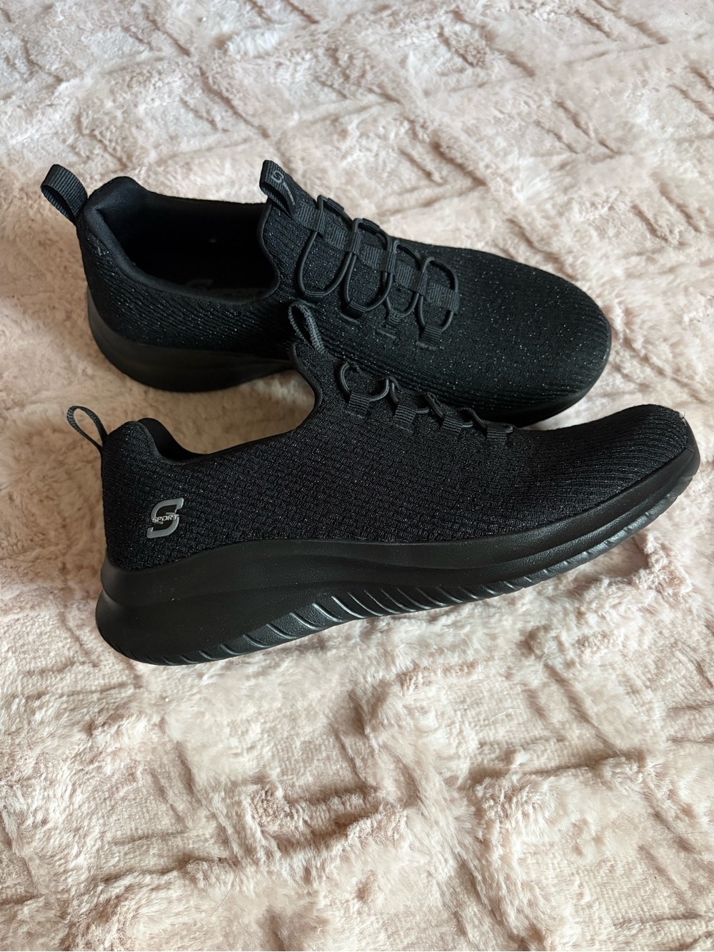 Skechers Black Slip-On Athletic Sneakers